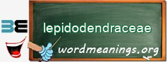 WordMeaning blackboard for lepidodendraceae